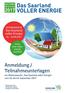 Teilnahmeunterlagen zur Aktionswoche Das Saarland voller Energie vom 16. bis 24. September 2017
