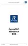 ReynaPro_EOS_manual_ger.doc. ReynaPRO Handbuch EOS Reynaers Aluminium NV 1