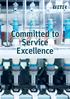 Kurzbericht Geschäftsjahr Committed to Service Excellence