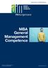 MBA General Management Competence