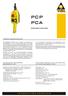 PCP PCA. Hängetaster I N N O V A T I O N P A R T N E R. Produktbeschreibung. Allgemeine technische Eigenschaften