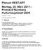 Plenum RESTART Montag, 20. März Protokoll Nürnberg Kulturhauptstadt 2025