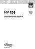 HV 205. Wartungsanleitung Hydraulisches Ladesystem HV 205