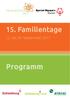 FAMILIENTAGE Familientage. 25. bis 30. September Programm