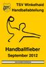 TSV Winkelhaid Handballabteilung. Handballfieber. September