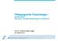 Pädagogische Psychologie I Schwerpunkt Übersicht: Soziale Beziehungen im Überblick. Prof. Dr. Catherine Walter-Laager 28.