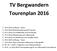 TV Bergwandern Tourenplan 2016