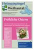 Fröhliche Ostern. Heimatspiegel Verbandsgemeinde Wethautal. April