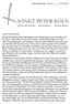 SANKT PETER KÖLN. Liebe Gemeinde, Kirche der Jesuiten Kunst-Station Rubens-Kirche. Gemeindebrief Nr. 11/