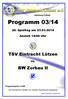 Abteilung Fußball. Programm 03/ Spieltag am Anstoß 14:00 Uhr. TSV Eintracht Lützen. vs. BW Zorbau II