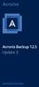 Acronis Backup 12.5 Update 3 BENUTZERANLEITUNG