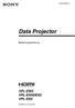 (1) Data Projector. Bedienungsanleitung VPL-EW5 VPL-EX50/EX5 VPL-ES Sony Corporation
