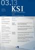 KSI. Krisen-, Sanierungsund. Insolvenzberatung Wirtschaft Recht Steuern. 9. Jahrgang Mai/Juni 2013 Seiten