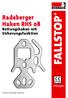 Radeberger Haken RHS 08 Rettungshaken mit Sicherungsfunktion. Fallstop DIN Technische Änderungen vorbehalten.