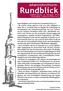 Rundblick. Johanniskirchturm- Stadtteilzeitung 11. Jahrgang Nº 19 Herausgeber: Johanniskirchturm e. V.
