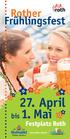 Rother Frühlingsfest. 27. April. bis 1. Mai. Festplatz Roth.