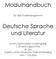 Modulhandbuch. für das Studienprogramm. Deutsche Sprache und Literatur
