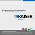 Die Basis der guten Installation KAISER Elektroinstallations-Systeme