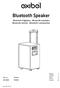 Bluetooth Speaker. Bluetooth-högtalare Bluetooth-høyttaler Bluetooth-kaiutin Bluetooth-Lautsprecher. Art.no. Model BX850