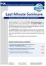 Last-Minute-Seminare Seminare zu besonders günstigen Konditionen!