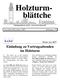 Holzturmblättche. Einladung zu Vortragsabenden im Holzturm. Neues aus K07. November/Dezember 2003 Jahrgang 18