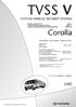 TVSS V. Corolla LHD TOYOTA VEHICLE SECURITY SYSTEM
