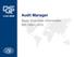 Audit Manager. Basic Customer Information ISO 14001:2015