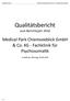 Qualitätsbericht. Medical Park Chiemseeblick GmbH & Co. KG - Fachklinik für Psychosomatik. zum Berichtsjahr erstellt am: Montag,