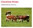 Checkliste Rinder. Selbstevaluierung Tierschutz