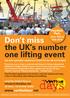 the UK s number one lifting event