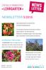 NEWSLETTER 5/2018. Ein Blütenmeer in Rosa und Blau: Liebe Gartenfreundinnen und Gartenfreunde, sehr geehrte Kooperationspartner,
