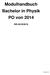 Modulhandbuch Bachelor in Physik PO von 2014 WS 2018/2019