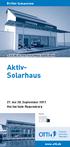 Drittes Symposium. Aktiv- Solarhaus. 27. bis 28. September 2011 Hochschule Regensburg. Partner. Training Seminare Tagungen OTTI.