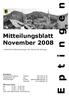 E p t i n g e n. Mitteilungsblatt November Amtliches Publikationsorgan der Gemeinde Eptingen