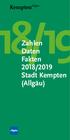 8/19. Zahlen Daten Fakten 2018/2019 Stadt Kempten (Allgäu)