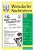 Weixdorfer. Nachrichten.   Partnergemeinde Brühl, Rhein-Neckar-Kreis. Aus dem Inhalt. 26. Jahrgang, Nummer 9, Freitag, den 3.
