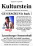 Ausgabe 53 / April 2002 Kulturstein Die Zeitung des Kulturvereins Alt-Laxenburg. GUS BACKUS is back!