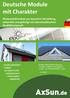 AxSun.de. Deutsche Module mit Charakter. Photovoltaikmodule aus deutscher Herstellung, entwickelt und gefertigt mit oberschwäbischem Qualitätsanspruch