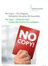 No Copy! Pro Original! Nützliche Hinweise für Aussteller No Copy! Originals only! Useful information for exhibitors COPY!