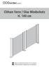 Clôture Verre / Glas Windschutz H. 100 cm