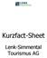Kurzfact-Sheet. Lenk-Simmental Tourismus AG