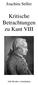 Kritische Betrachtungen zu Kant VIII