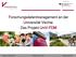 Forschungsdatenmanagement an der Universität Vechta: Das Projekt UniV-FDM. Projekt UniV-FDM