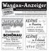 Wasgau-Anzeiger. Kostenlose Zustellung an die Haushaltungen der Gemeinden: Bobenthal Bruchweiler-Bärenbach Bundenthal Busenberg Dahn Erfweiler