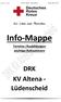 Info-Mappe. DRK KV Altena - Lüdenscheid. Termine /Ausbildungen wichtige Rufnummern