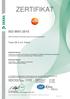 ZERTIFIKAT ISO 9001:2015. Testo SE & Co. KGaA. DEKRA Certification GmbH bescheinigt hiermit, dass die Organisation