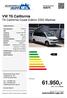 61.950,inkl. 19 % Mwst. VW T6 California T6 California Coast Edition DSG Markise. automobile-rupp.de/ Preis: