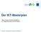 Der IKT-Masterplan. Mag. Andreas Reichhardt (BMVIT) Dr. Georg Serentschy (RTR-GmbH) Pressegespräch: Präsentation IKT-Masterplan Seite 1