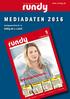 Informationsdienst für Medien Mediadaten 2016 Anzeigenpreisliste Nr. 23 Gültig ab
