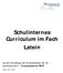 Schulinternes Curriculum im Fach Latein